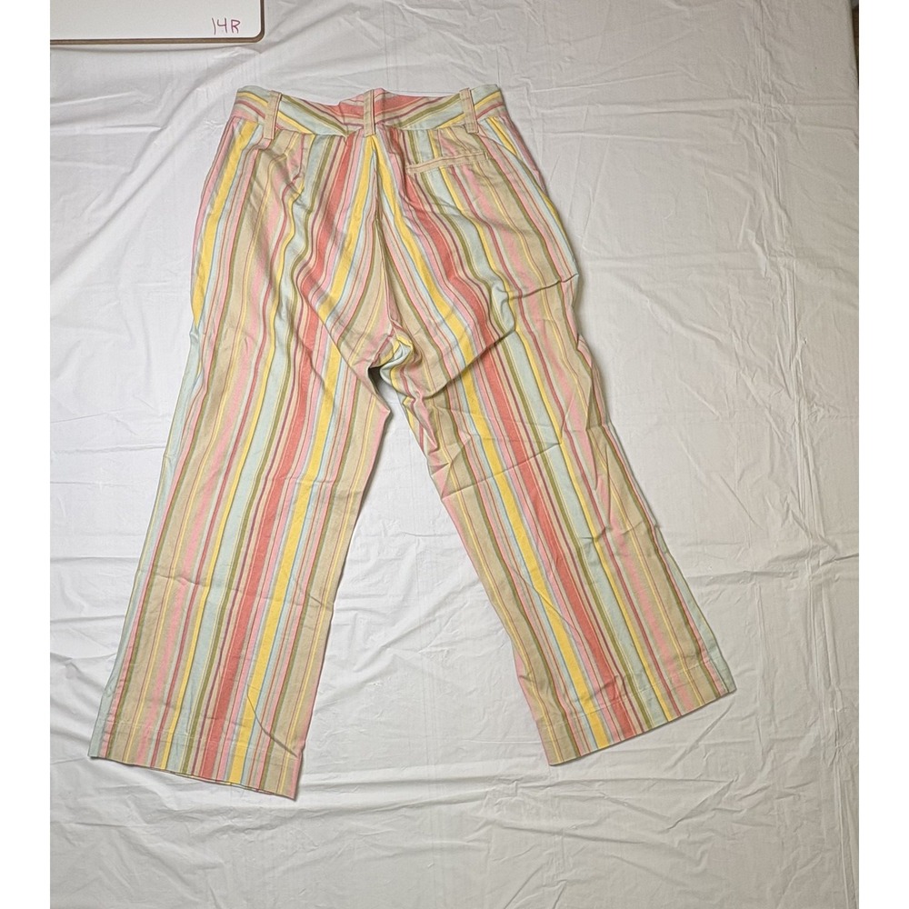 Womens GAP capri pants. Size 2. Tan w/multicolor stripes - Picture 4 of 4